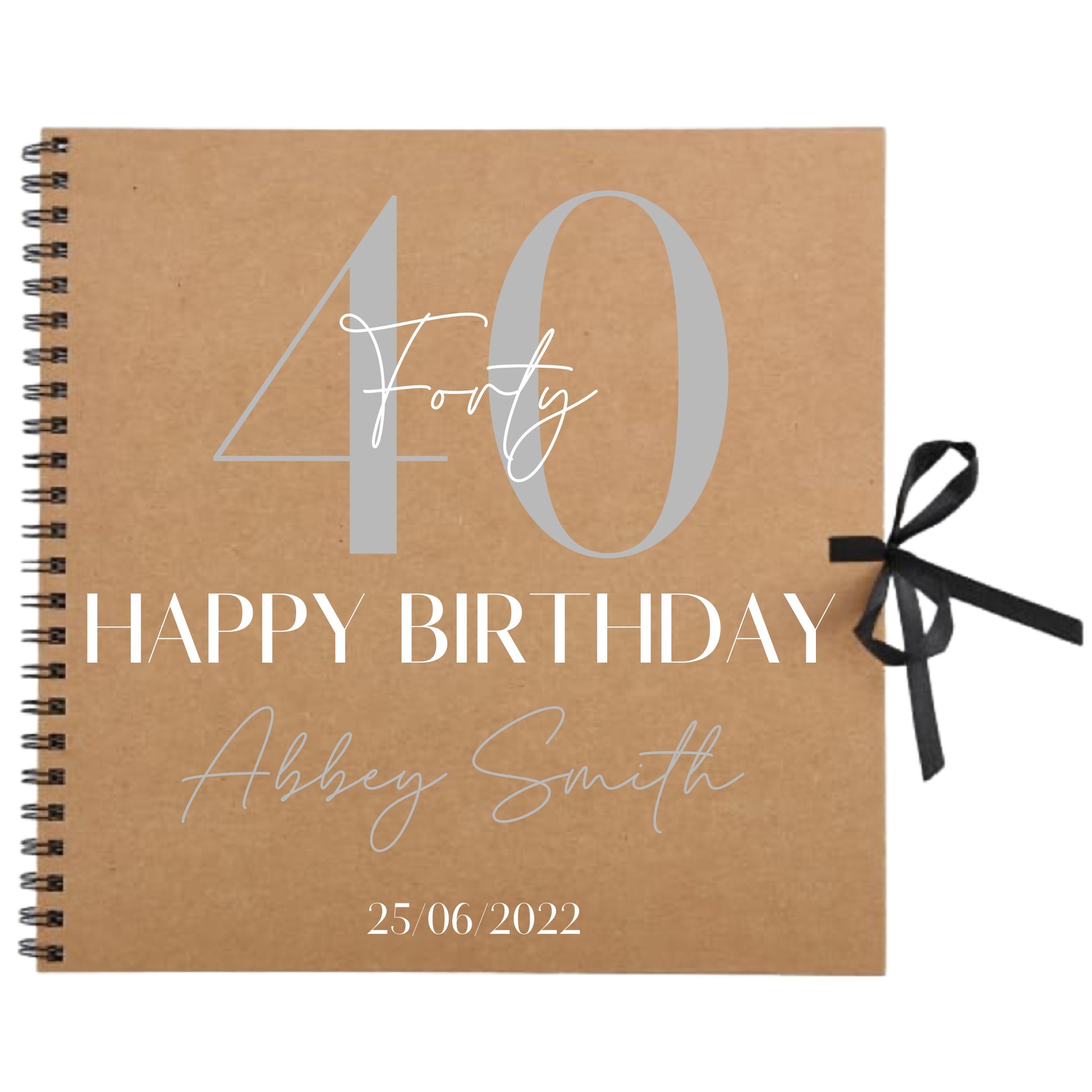 Personalised Birthday Scrapbook | Milestone Guestbook | 18th 21st 30th Birthday Memory Album | Custom Birthday Journal | 30.5 x 30.5cm