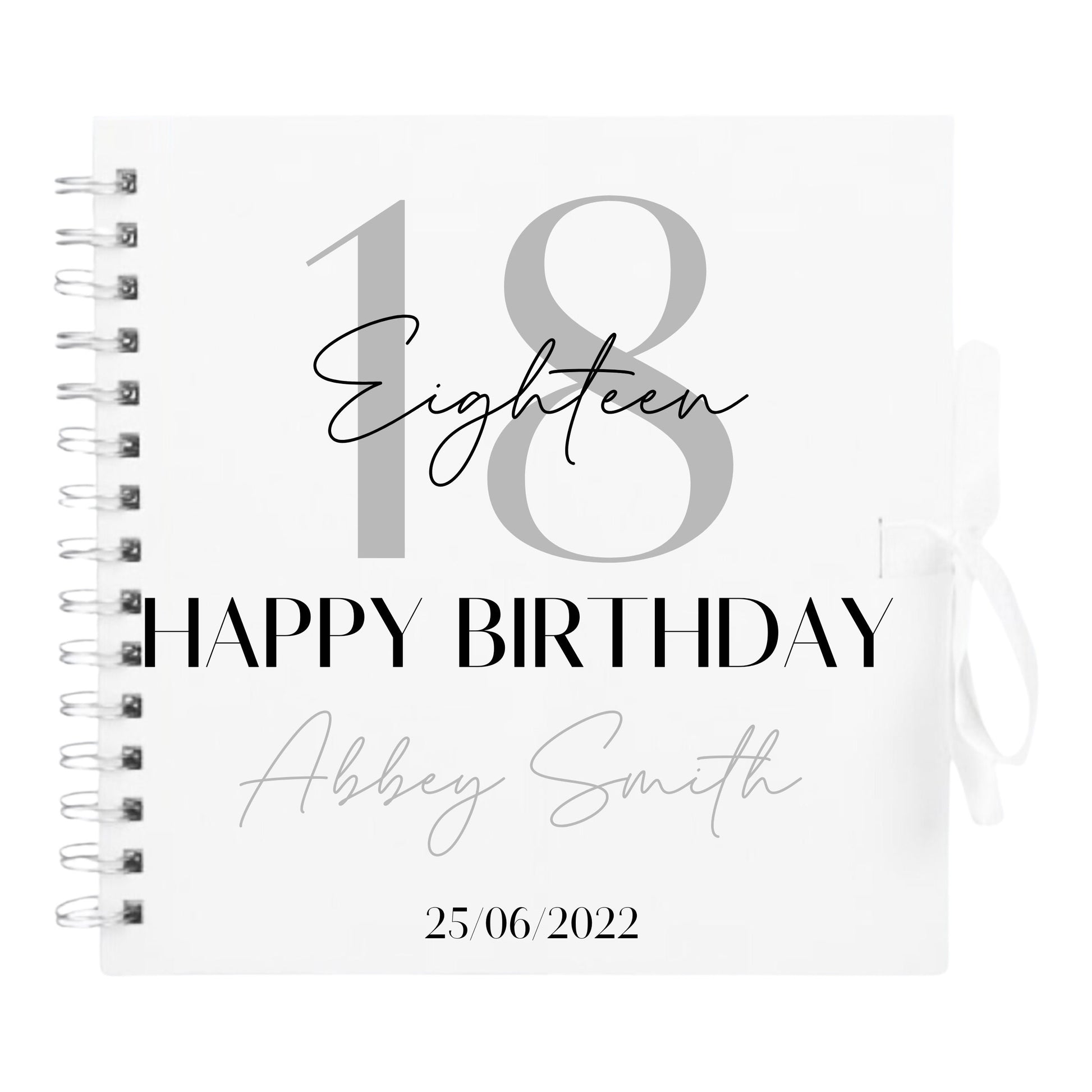 Personalised Birthday Scrapbook | Milestone Guestbook | 18th 21st 30th Birthday Memory Album | Custom Birthday Journal | 20.3 x 20.3cm