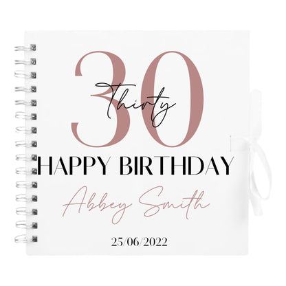 Personalised Birthday Scrapbook | Milestone Guestbook | 18th 21st 30th Birthday Memory Album | Custom Birthday Journal | 20.3 x 20.3cm
