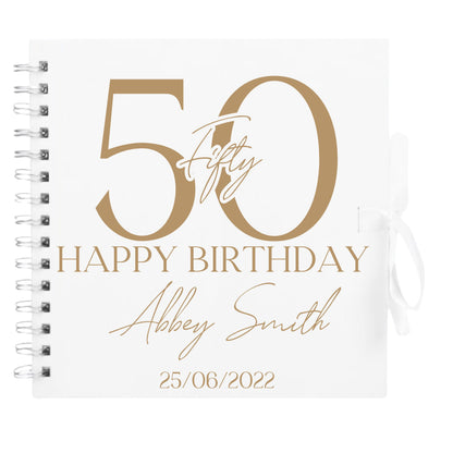 Personalised Birthday Scrapbook | Milestone Guestbook | 18th 21st 30th Birthday Memory Album | Custom Birthday Journal | 20.3 x 20.3cm