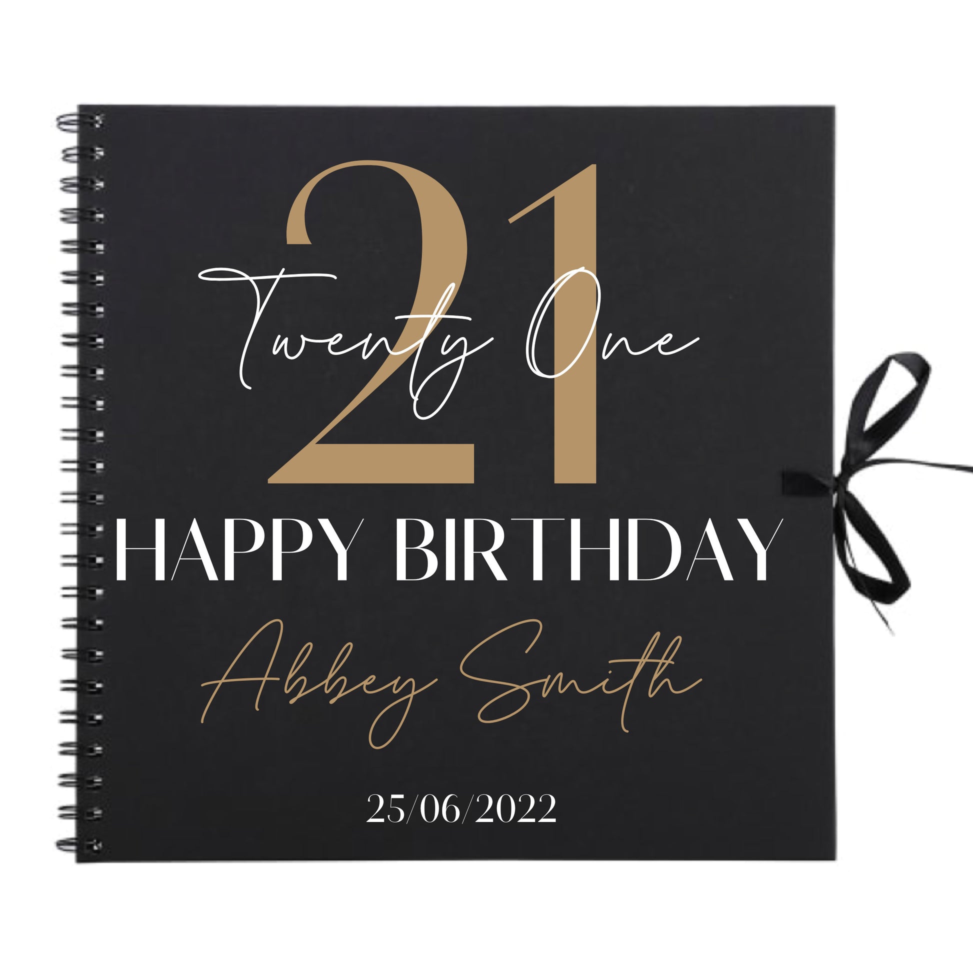 Personalised Birthday Scrapbook | Milestone Guestbook | 18th 21st 30th Birthday Memory Album | Custom Birthday Journal | 30.5 x 30.5cm
