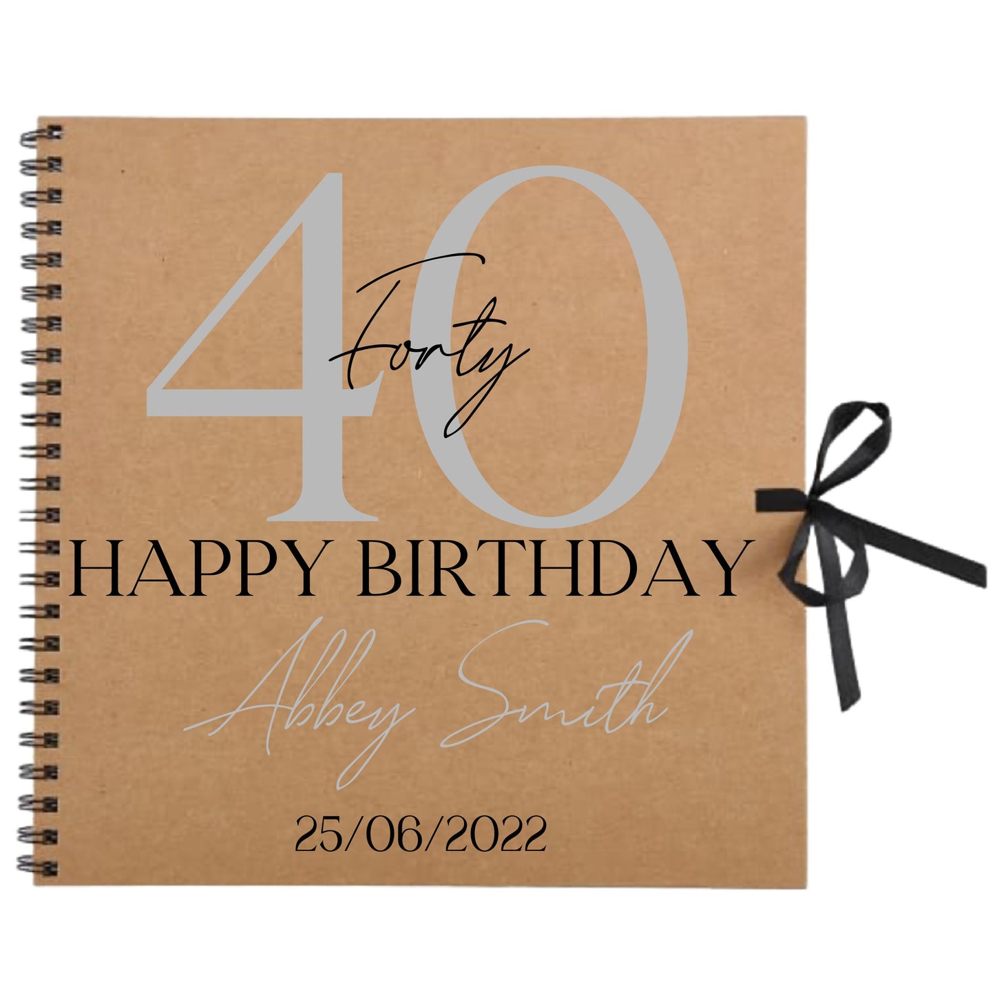Personalised Birthday Scrapbook | Milestone Guestbook | 18th 21st 30th Birthday Memory Album | Custom Birthday Journal | 30.5 x 30.5cm
