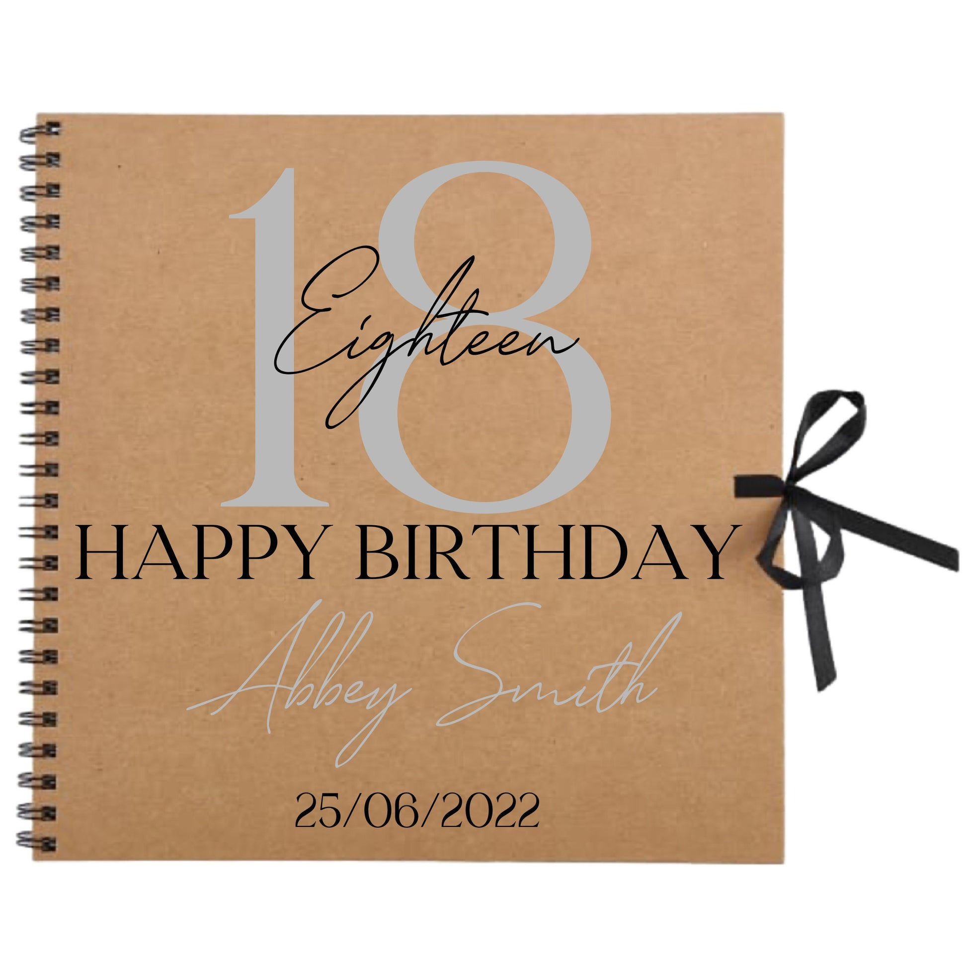 Personalised Birthday Scrapbook | Milestone Guestbook | 18th 21st 30th Birthday Memory Album | Custom Birthday Journal | 30.5 x 30.5cm