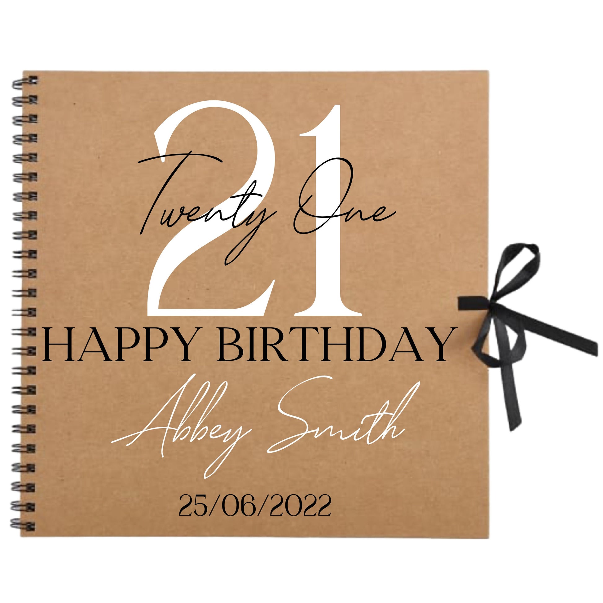 Personalised Birthday Scrapbook | Milestone Guestbook | 18th 21st 30th Birthday Memory Album | Custom Birthday Journal | 30.5 x 30.5cm