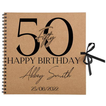 Personalised Birthday Scrapbook | Milestone Guestbook | 18th 21st 30th Birthday Memory Album | Custom Birthday Journal | 30.5 x 30.5cm
