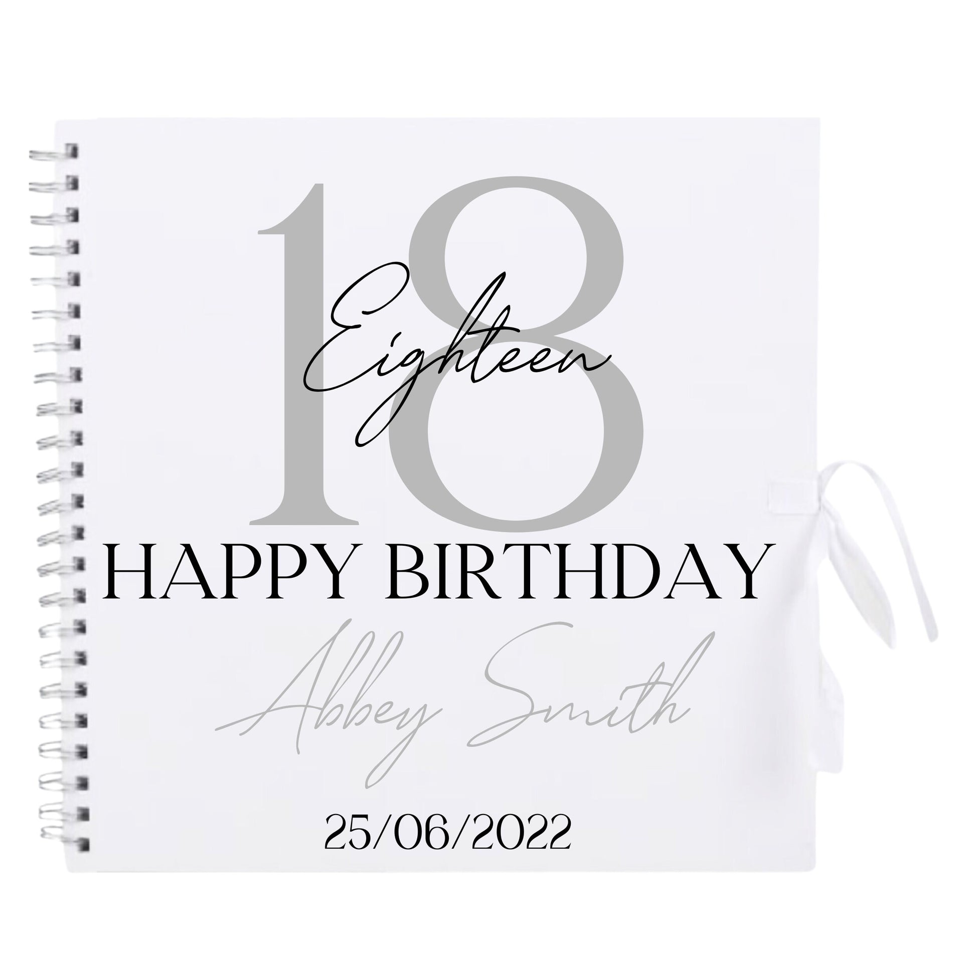 Personalised Birthday Scrapbook | Milestone Guestbook | 18th 21st 30th Birthday Memory Album | Custom Birthday Journal | 30.5 x 30.5 cm