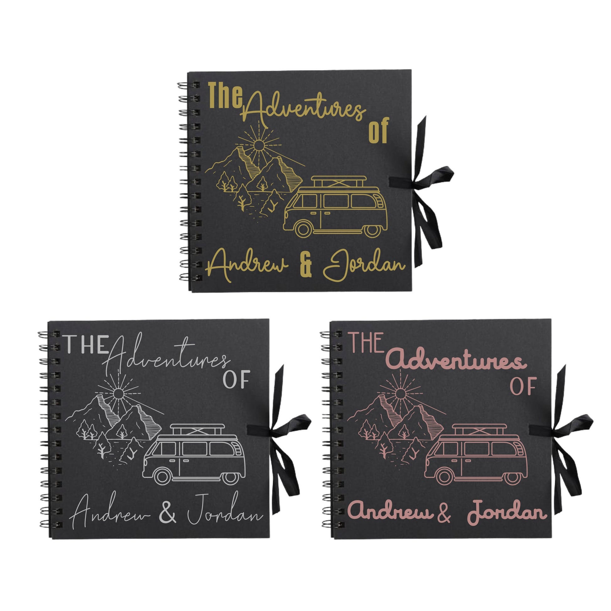 Personalised Travel Scrapbook | Custom Campervan Adventure Photo Album | Couples Memory Book Gift | 20.3 x 20.3cm | 8 x 8 Inch