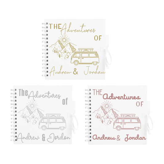 Personalised Travel Scrapbook | Custom Campervan Adventure Photo Album | Couples Memory Book Gift | 20.3 x 20.3cm | 8 x 8 Inch