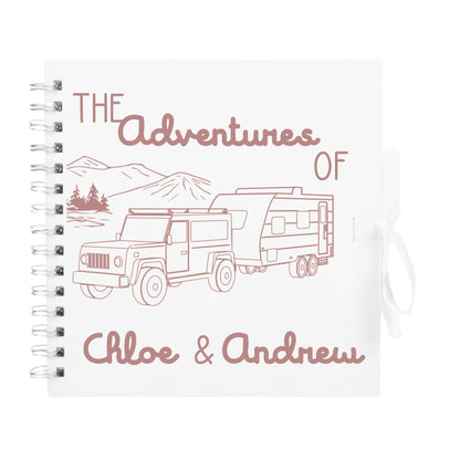 Personalised Caravan Travel Scrapbook | Custom Adventure Journal | Couples Road Trip Photo Album | 20.3 x 20.3cm | 8 x 8 Inch |