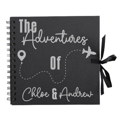 Personalised Travel Scrapbook | Custom Plane Adventure Journal | Holiday Photo Album Gift for Couples | 20.3 x 20.3cm | 8 x 8 Inch |