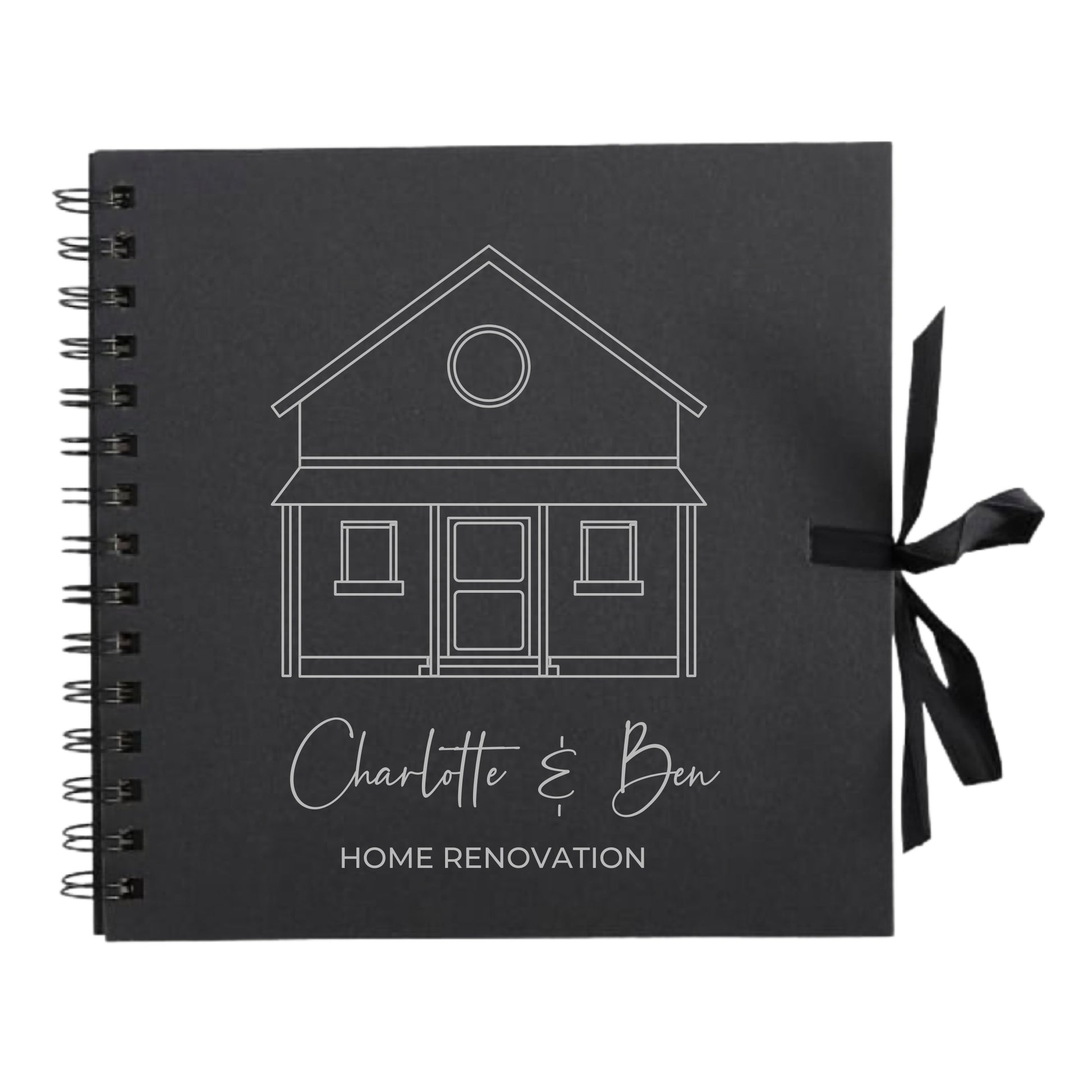 Personalised New Home Scrapbook | Custom House Renovation Journal | First Home Memory Keepsake Book | 20.3 x 20.3cm | 8 x 8 Inch