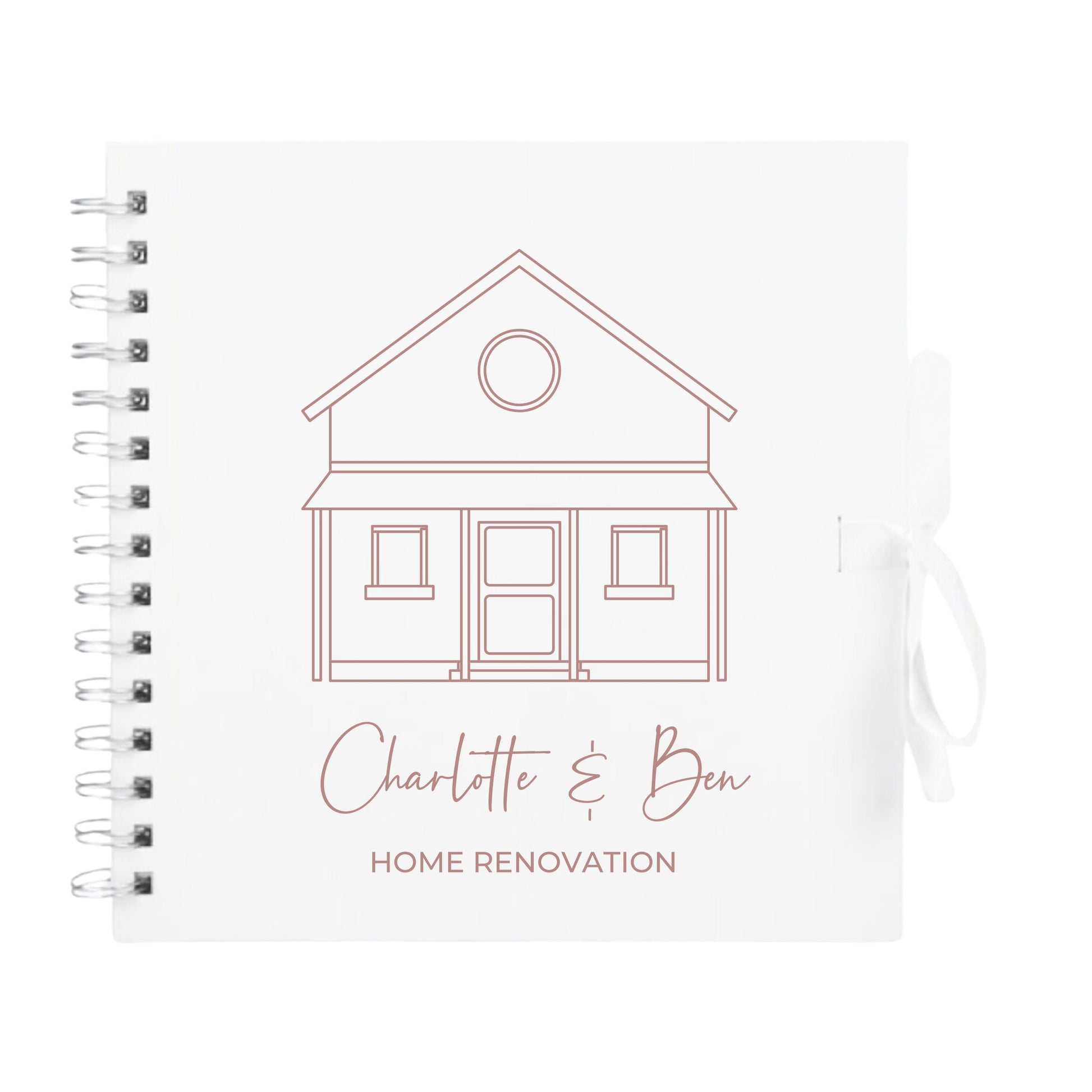 Personalised New Home Scrapbook | Custom House Renovation Journal | First Home Memory Keepsake Book | 20.3 x 20.3cm | 8 x 8 Inch