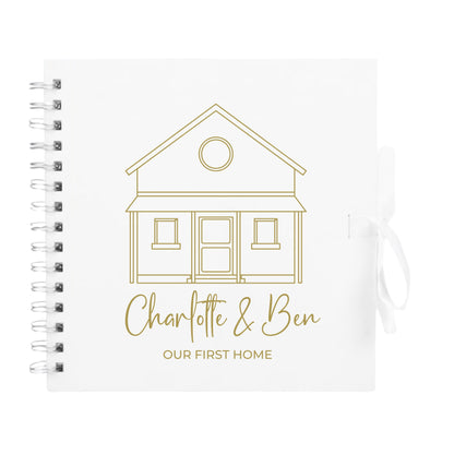 Personalised New Home Scrapbook | Custom House Renovation Journal | First Home Memory Keepsake Book | 20.3 x 20.3cm | 8 x 8 Inch