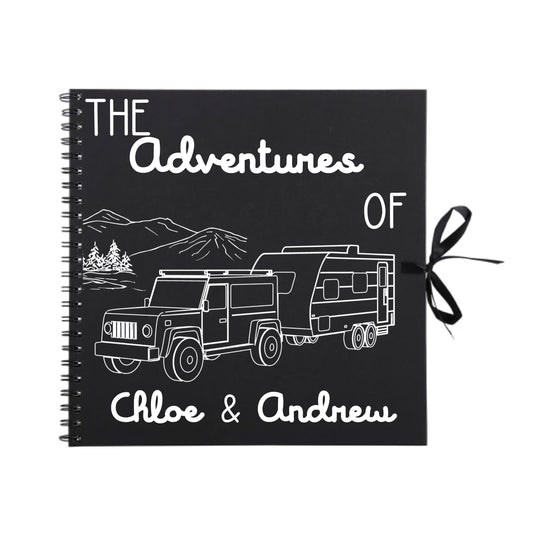 Personalised Caravan Travel Scrapbook | Custom Adventure Journal | Couples Road Trip Photo Album | 30.5 x 30.5cm | 12 x 12 Inch |