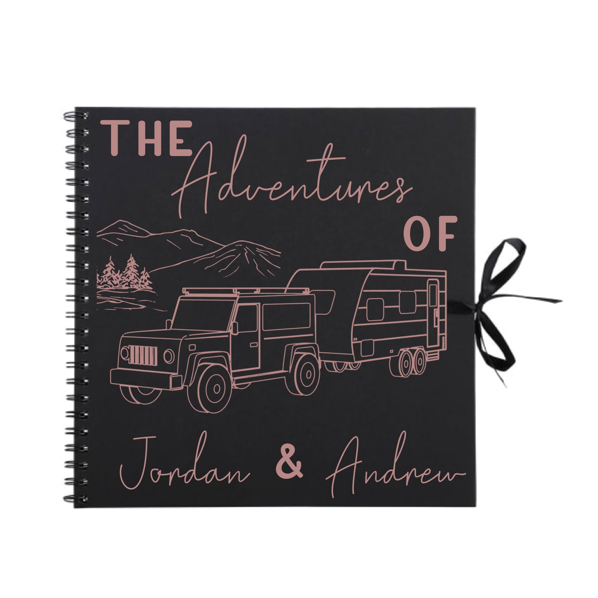 Personalised Caravan Travel Scrapbook | Custom Adventure Journal | Couples Road Trip Photo Album | 30.5 x 30.5cm | 12 x 12 Inch |