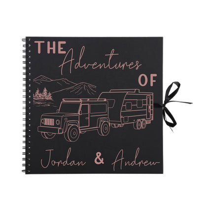 Personalised Caravan Travel Scrapbook | Custom Adventure Journal | Couples Road Trip Photo Album | 30.5 x 30.5cm | 12 x 12 Inch |