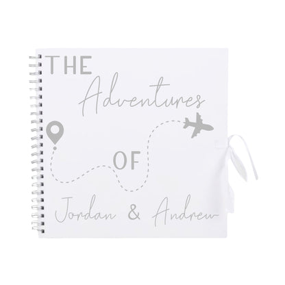 Personalised Travel Scrapbook | Custom Plane Adventure Journal | Holiday Photo Album Gift for Couples | 30.5 x 30.5cm | 12 x 12 Inch |