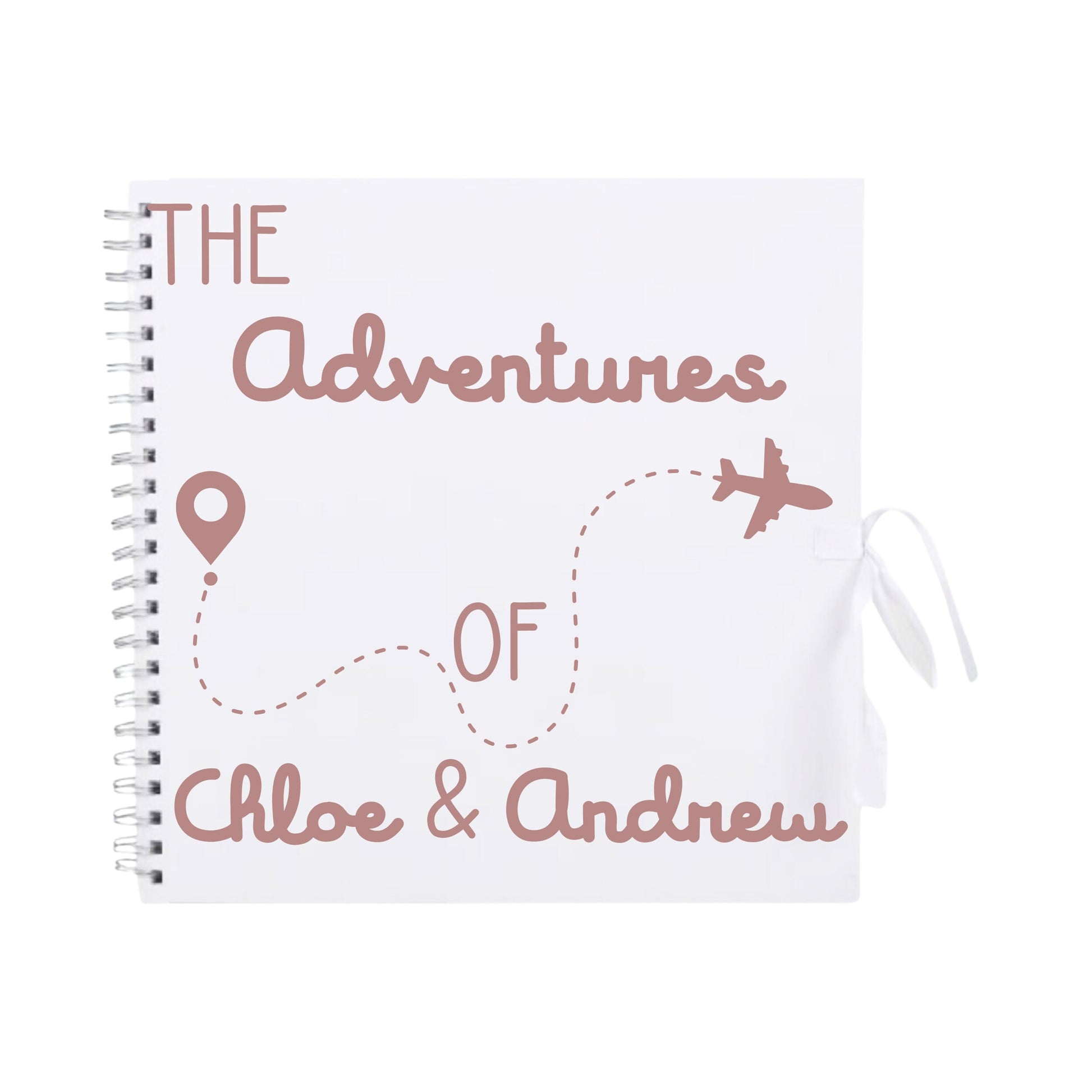 Personalised Travel Scrapbook | Custom Plane Adventure Journal | Holiday Photo Album Gift for Couples | 30.5 x 30.5cm | 12 x 12 Inch |