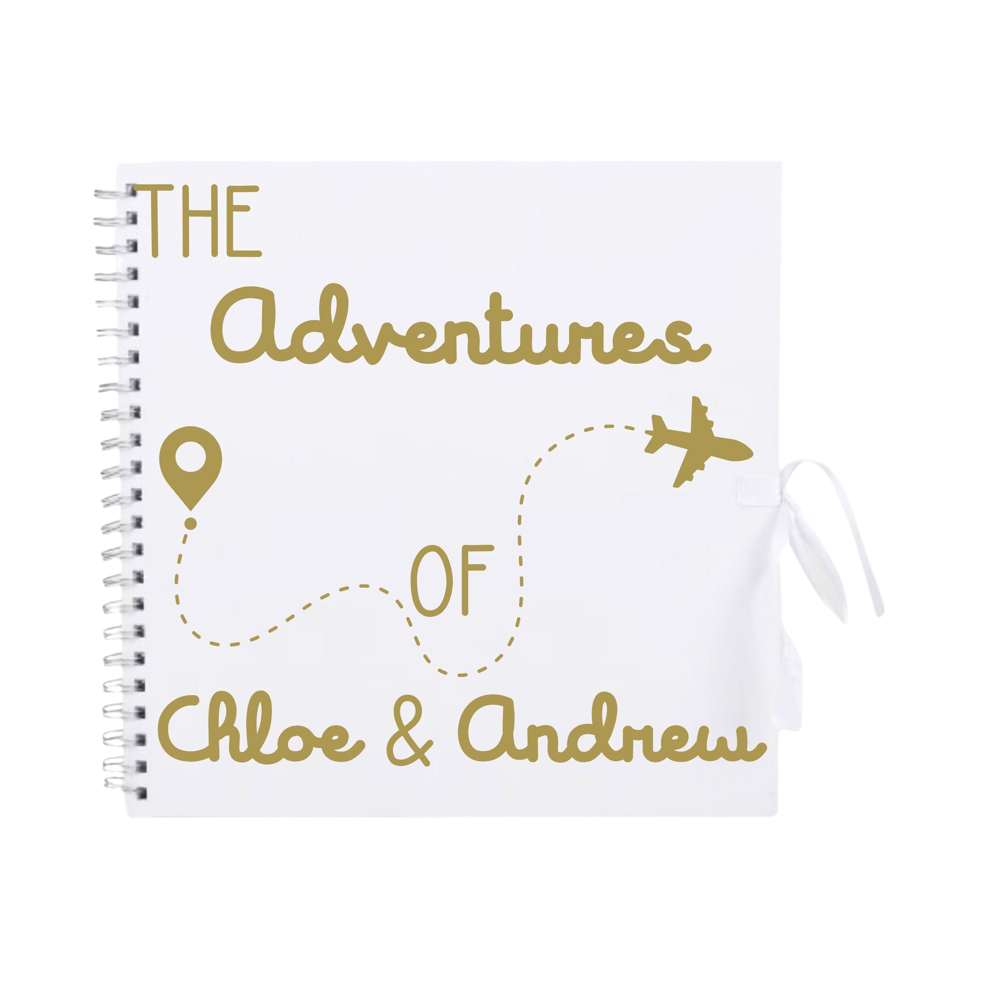 Personalised Travel Scrapbook | Custom Plane Adventure Journal | Holiday Photo Album Gift for Couples | 30.5 x 30.5cm | 12 x 12 Inch |
