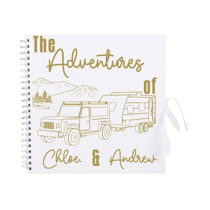Personalised Caravan Travel Scrapbook | Custom Adventure Journal | Couples Road Trip Photo Album | 30.5 x 30.5cm | 12 x 12 Inch |