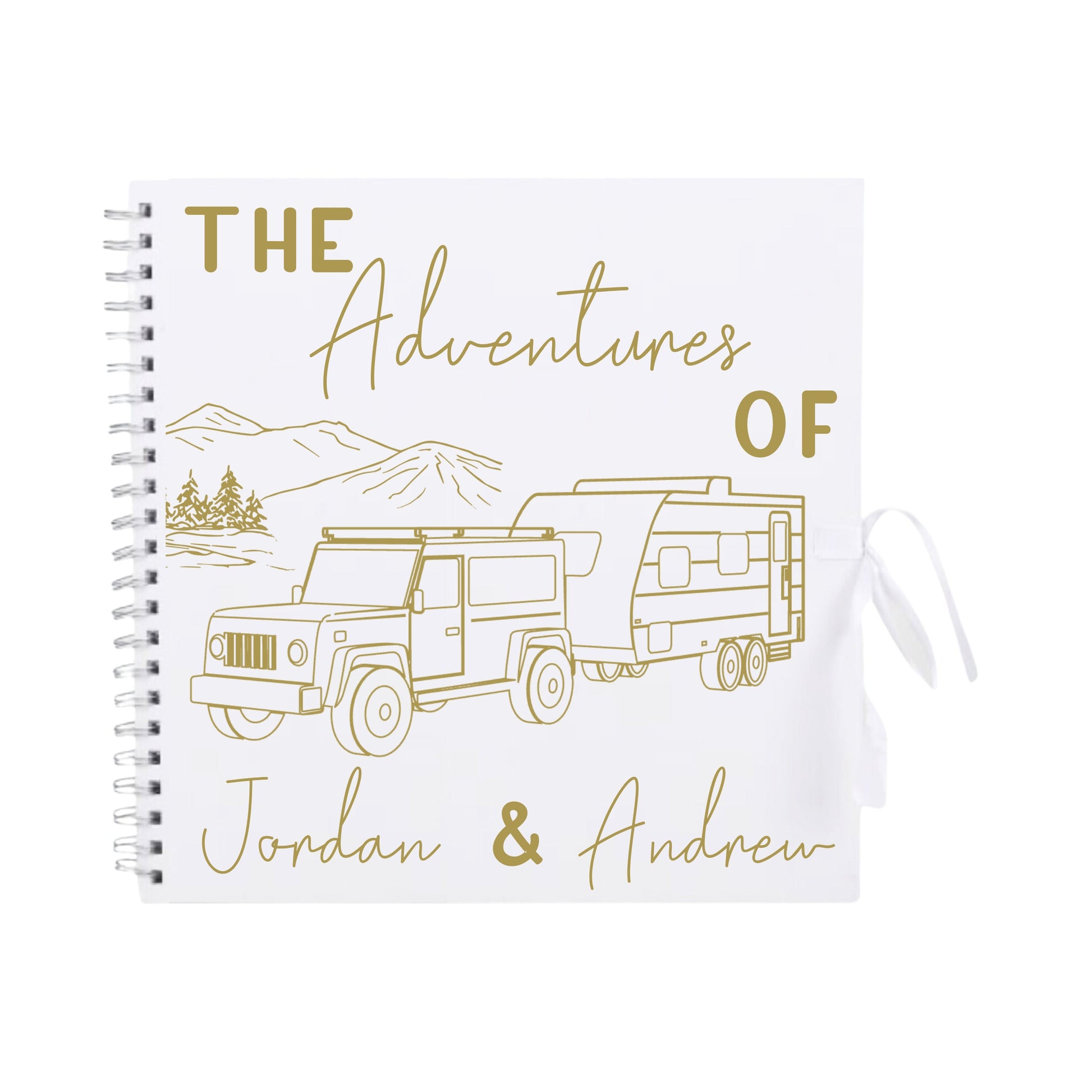 Personalised Caravan Travel Scrapbook | Custom Adventure Journal | Couples Road Trip Photo Album | 30.5 x 30.5cm | 12 x 12 Inch |
