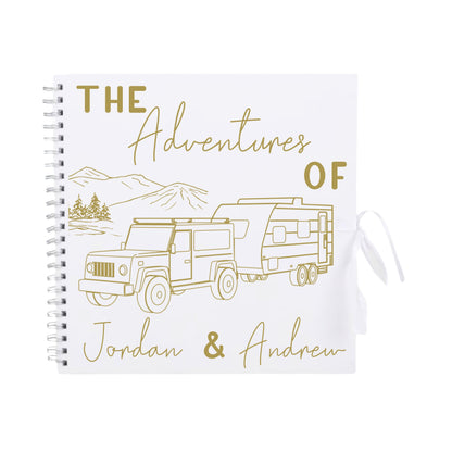 Personalised Caravan Travel Scrapbook | Custom Adventure Journal | Couples Road Trip Photo Album | 30.5 x 30.5cm | 12 x 12 Inch |