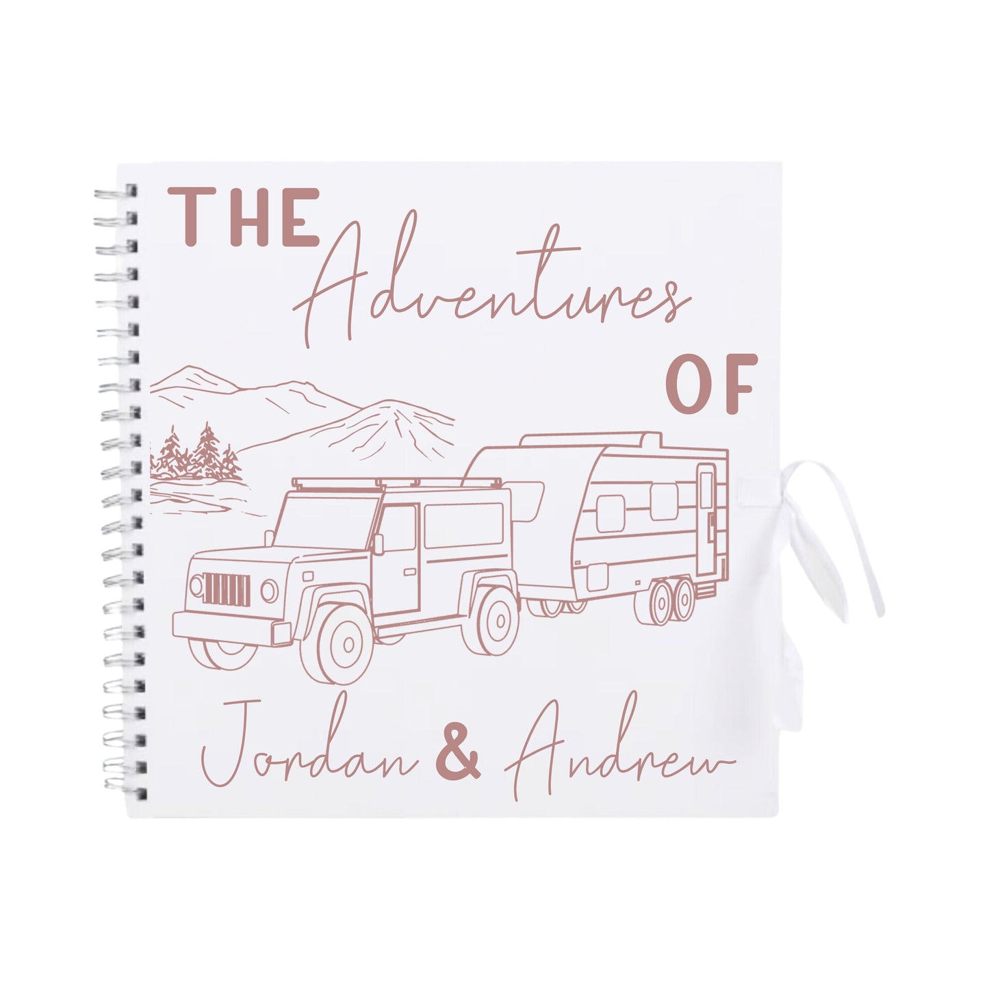 Personalised Caravan Travel Scrapbook | Custom Adventure Journal | Couples Road Trip Photo Album | 30.5 x 30.5cm | 12 x 12 Inch |