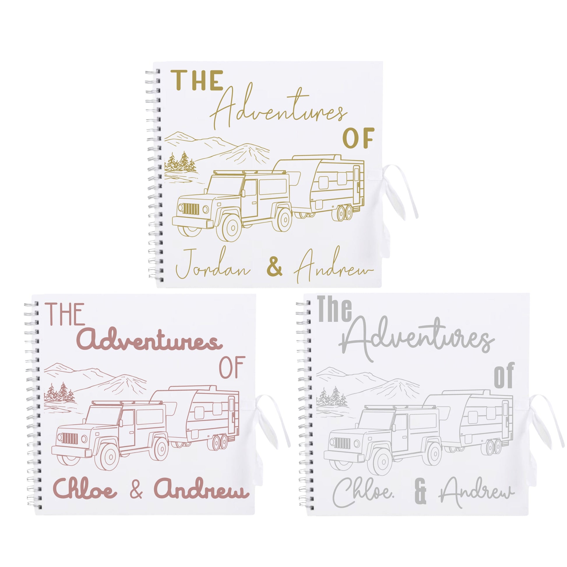 Personalised Caravan Travel Scrapbook | Custom Adventure Journal | Couples Road Trip Photo Album | 30.5 x 30.5cm | 12 x 12 Inch |