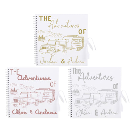 Personalised Caravan Travel Scrapbook | Custom Adventure Journal | Couples Road Trip Photo Album | 30.5 x 30.5cm | 12 x 12 Inch |