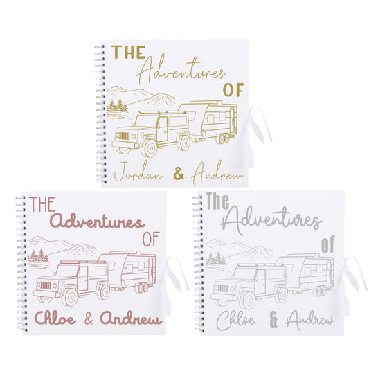 Personalised Caravan Travel Scrapbook | Custom Adventure Journal | Couples Road Trip Photo Album | 30.5 x 30.5cm | 12 x 12 Inch |