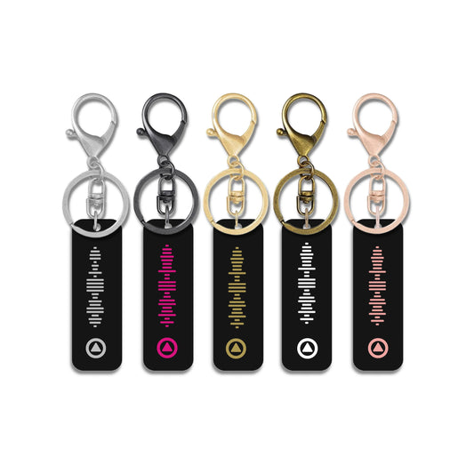 Personalised Black Music QR Code Keyring | Custom Acrylic Scannable QR Code Playlist Keychain | Scan Favourite Song or playlist