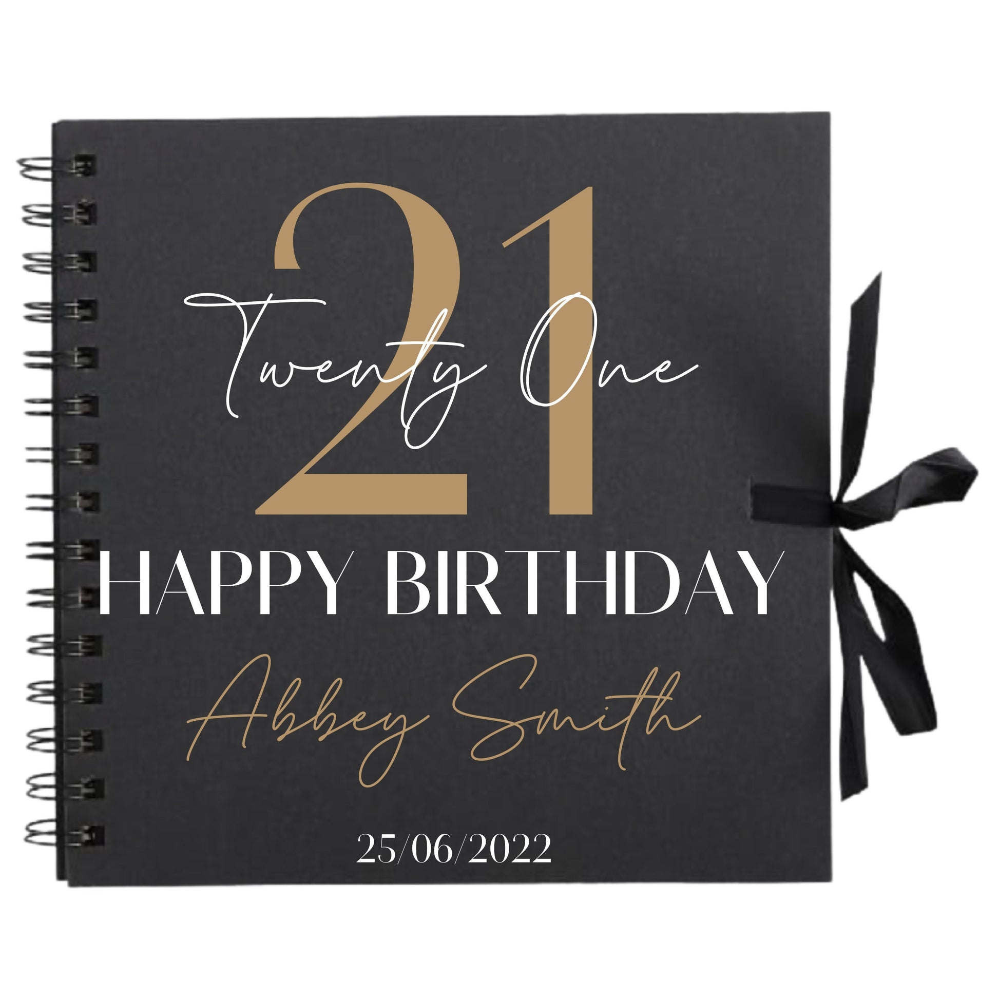 Personalised Birthday Scrapbook | Milestone Guestbook | 18th 21st 30th Birthday Memory Album | Custom Birthday Journal | 20.3 x 20.3cm