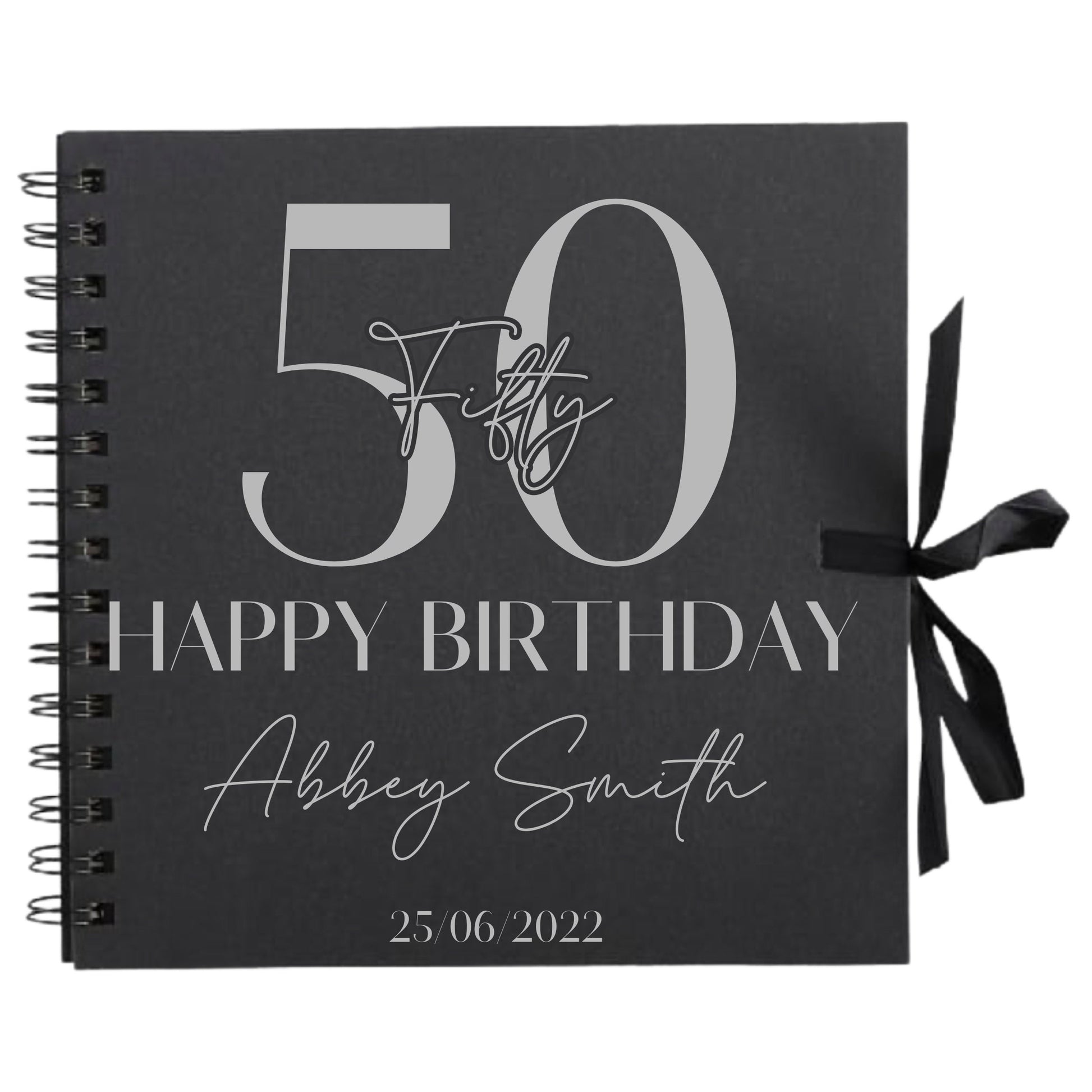 Personalised Birthday Scrapbook | Milestone Guestbook | 18th 21st 30th Birthday Memory Album | Custom Birthday Journal | 20.3 x 20.3cm
