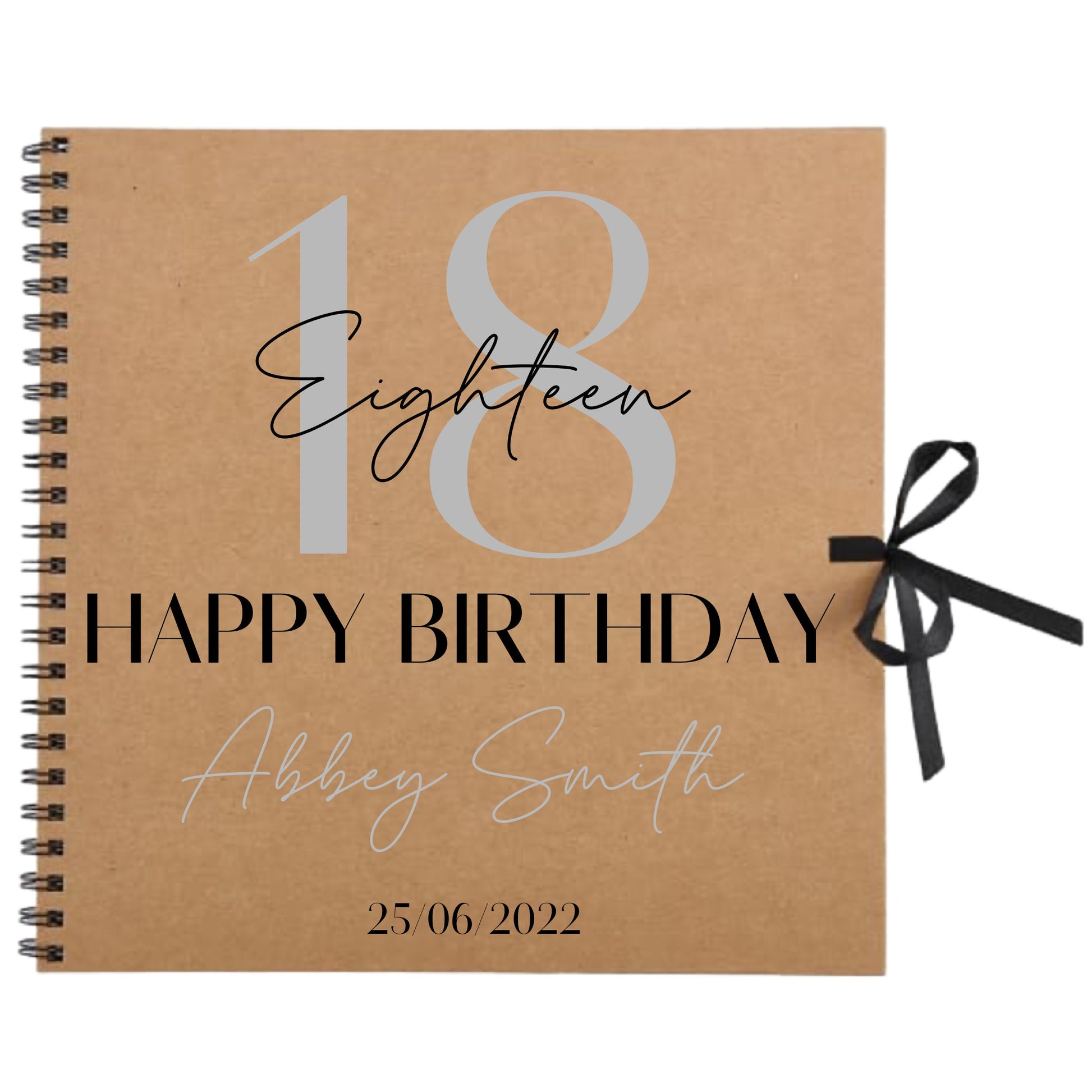 Personalised Birthday Scrapbook | Milestone Guestbook | 18th 21st 30th Birthday Memory Album | Custom Birthday Journal | 30.5 x 30.5cm