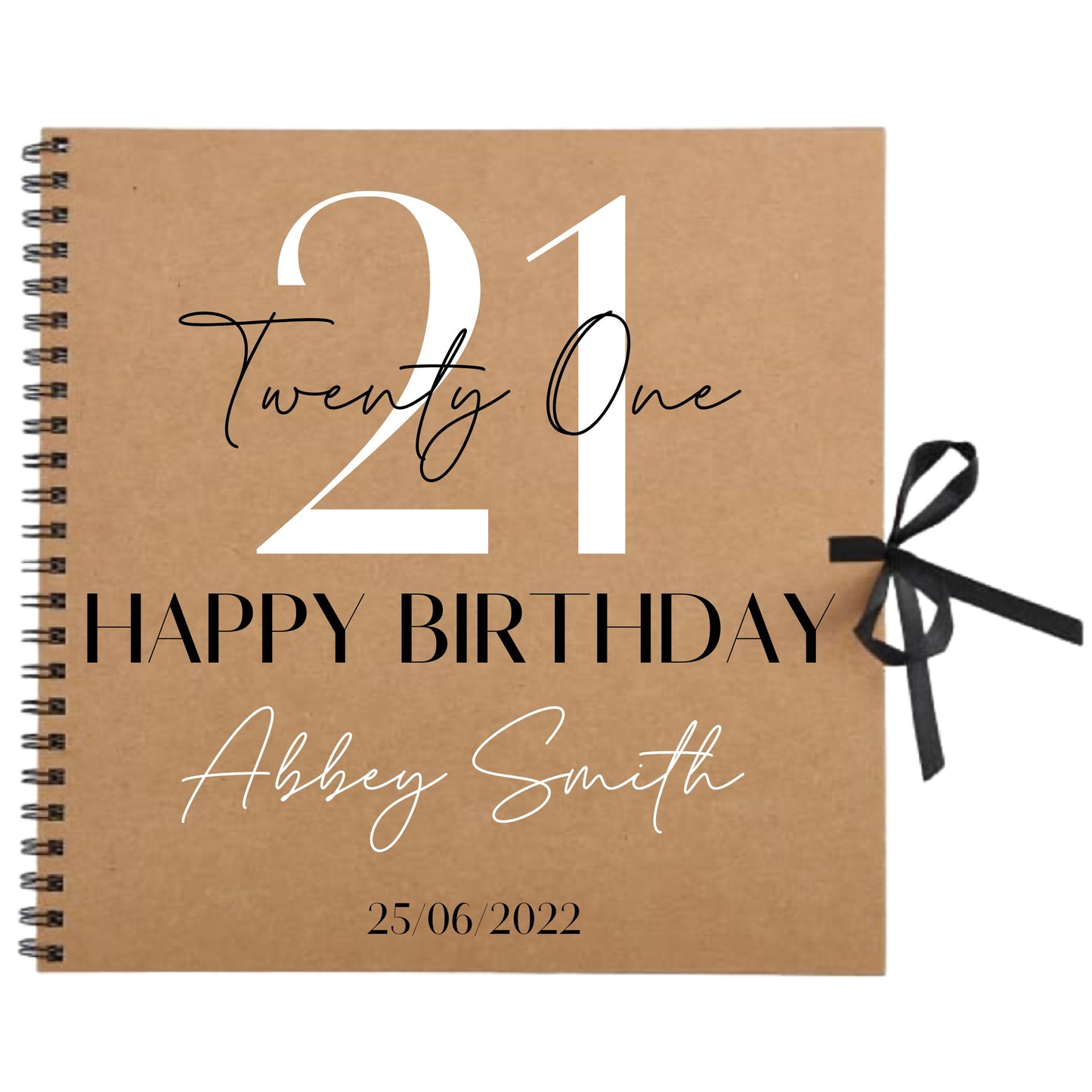 Personalised Birthday Scrapbook | Milestone Guestbook | 18th 21st 30th Birthday Memory Album | Custom Birthday Journal | 30.5 x 30.5cm