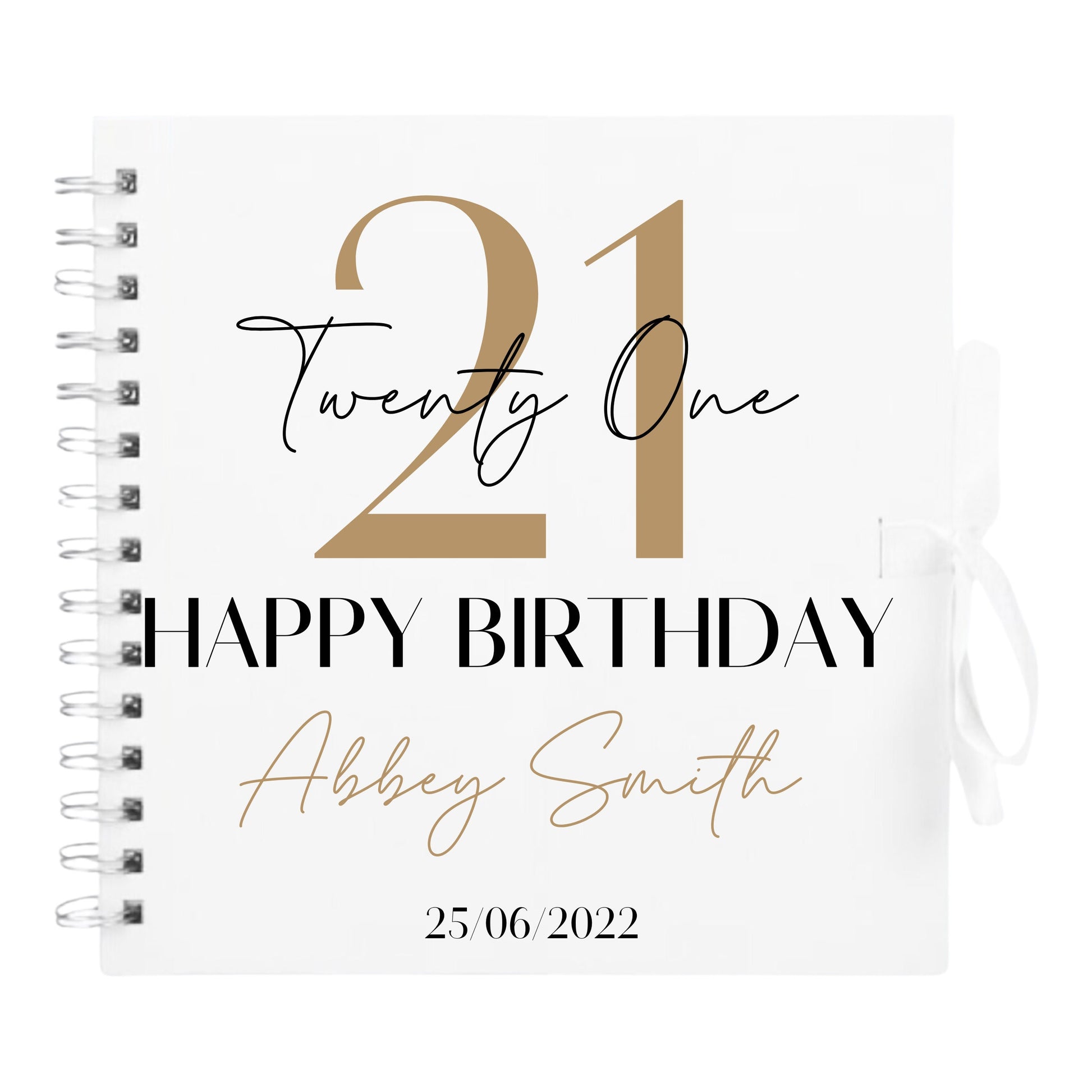 Personalised Birthday Scrapbook | Milestone Guestbook | 18th 21st 30th Birthday Memory Album | Custom Birthday Journal | 20.3 x 20.3cm