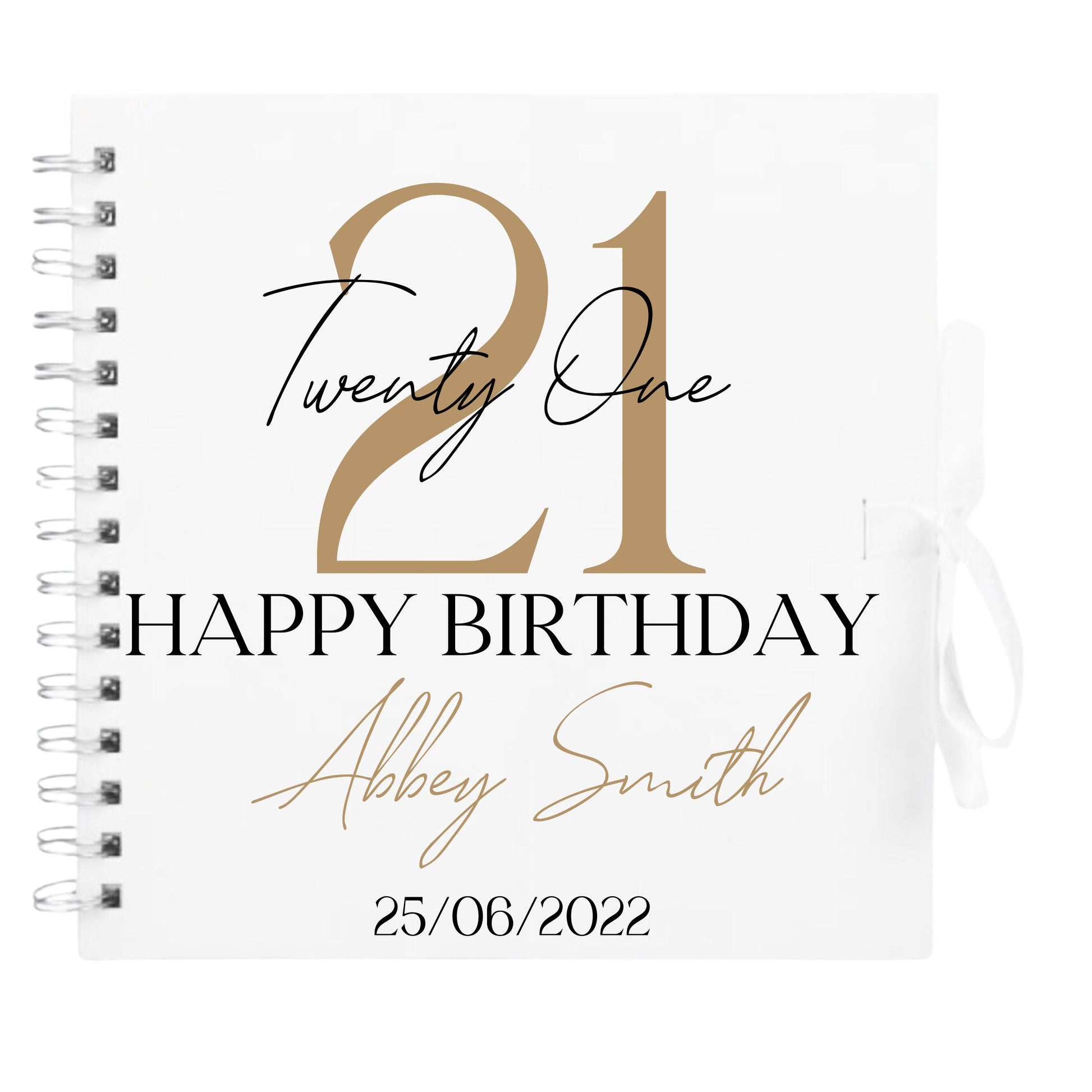 Personalised Birthday Scrapbook | Milestone Guestbook | 18th 21st 30th Birthday Memory Album | Custom Birthday Journal | 20.3 x 20.3cm