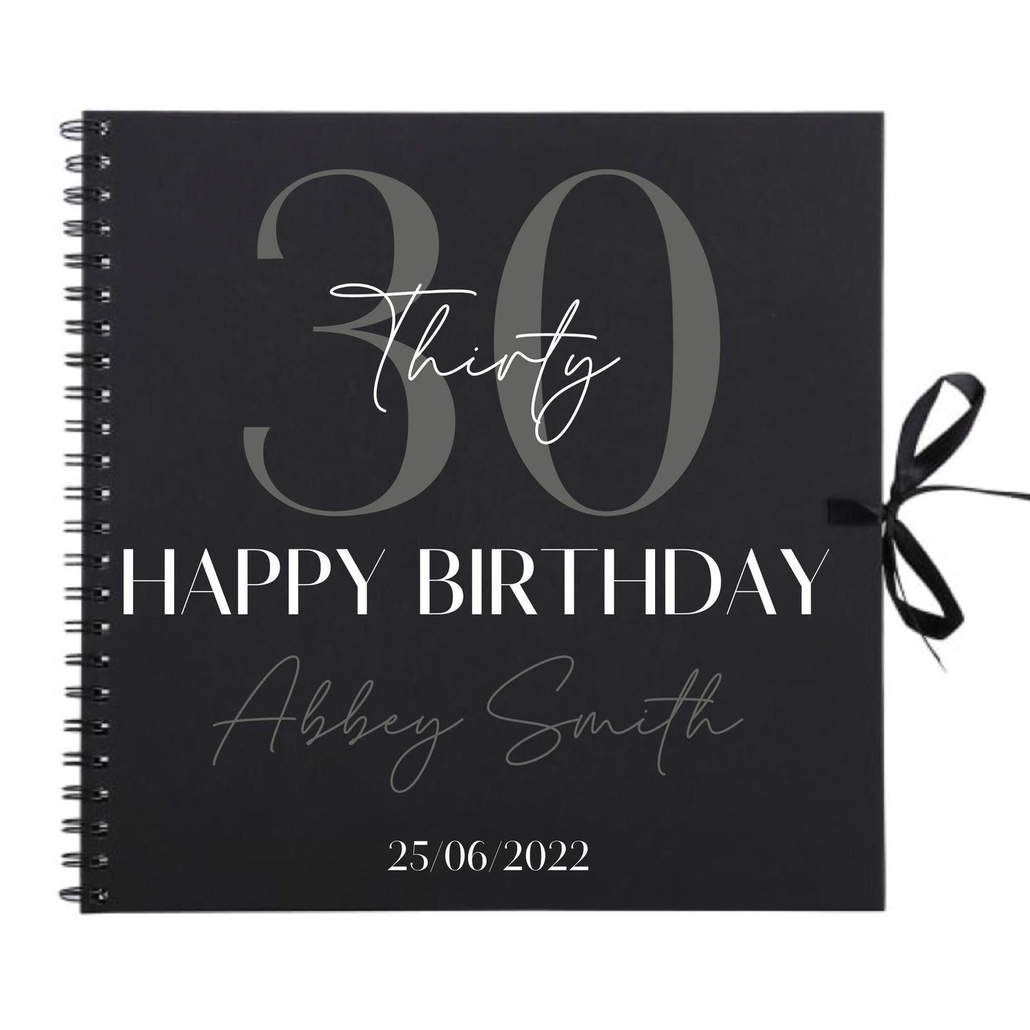 Personalised Birthday Scrapbook | Milestone Guestbook | 18th 21st 30th Birthday Memory Album | Custom Birthday Journal | 30.5 x 30.5cm