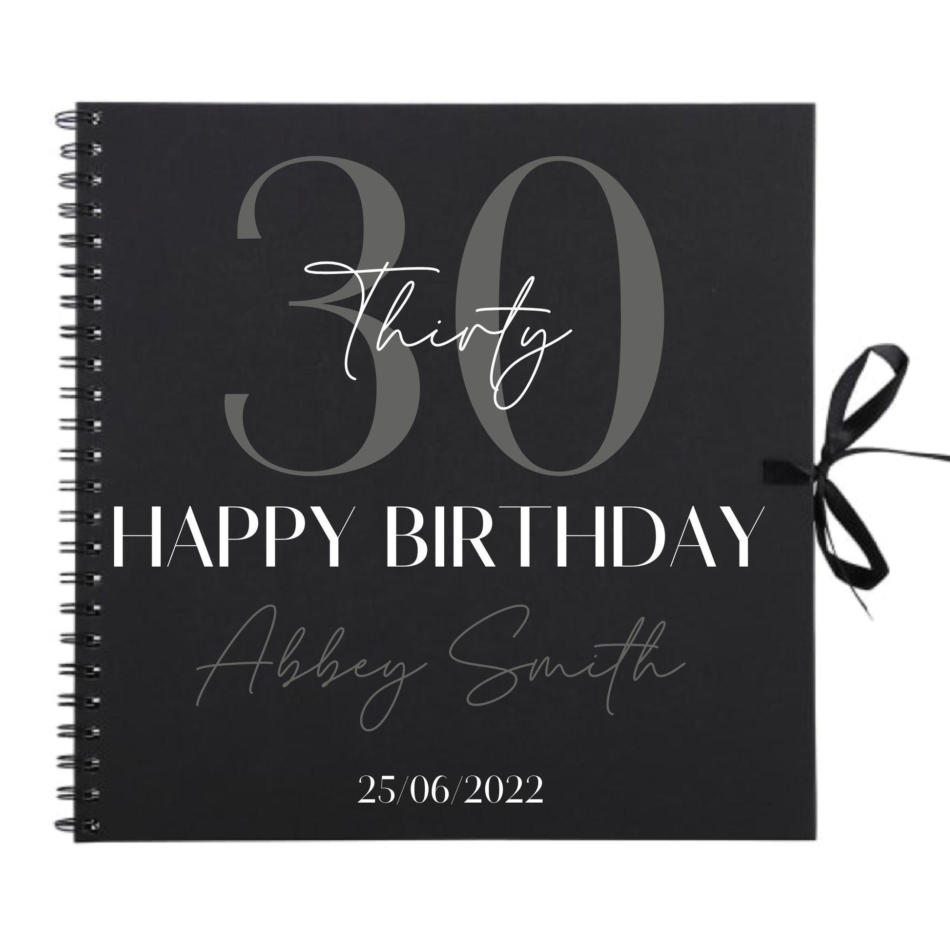 Personalised Birthday Scrapbook | Milestone Guestbook | 18th 21st 30th Birthday Memory Album | Custom Birthday Journal | 30.5 x 30.5cm