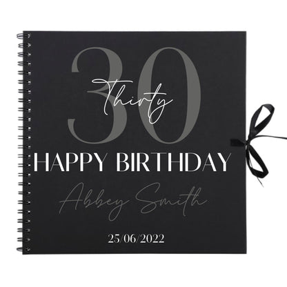 Personalised Birthday Scrapbook | Milestone Guestbook | 18th 21st 30th Birthday Memory Album | Custom Birthday Journal | 30.5 x 30.5cm