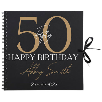 Personalised Birthday Scrapbook | Milestone Guestbook | 18th 21st 30th Birthday Memory Album | Custom Birthday Journal | 30.5 x 30.5cm