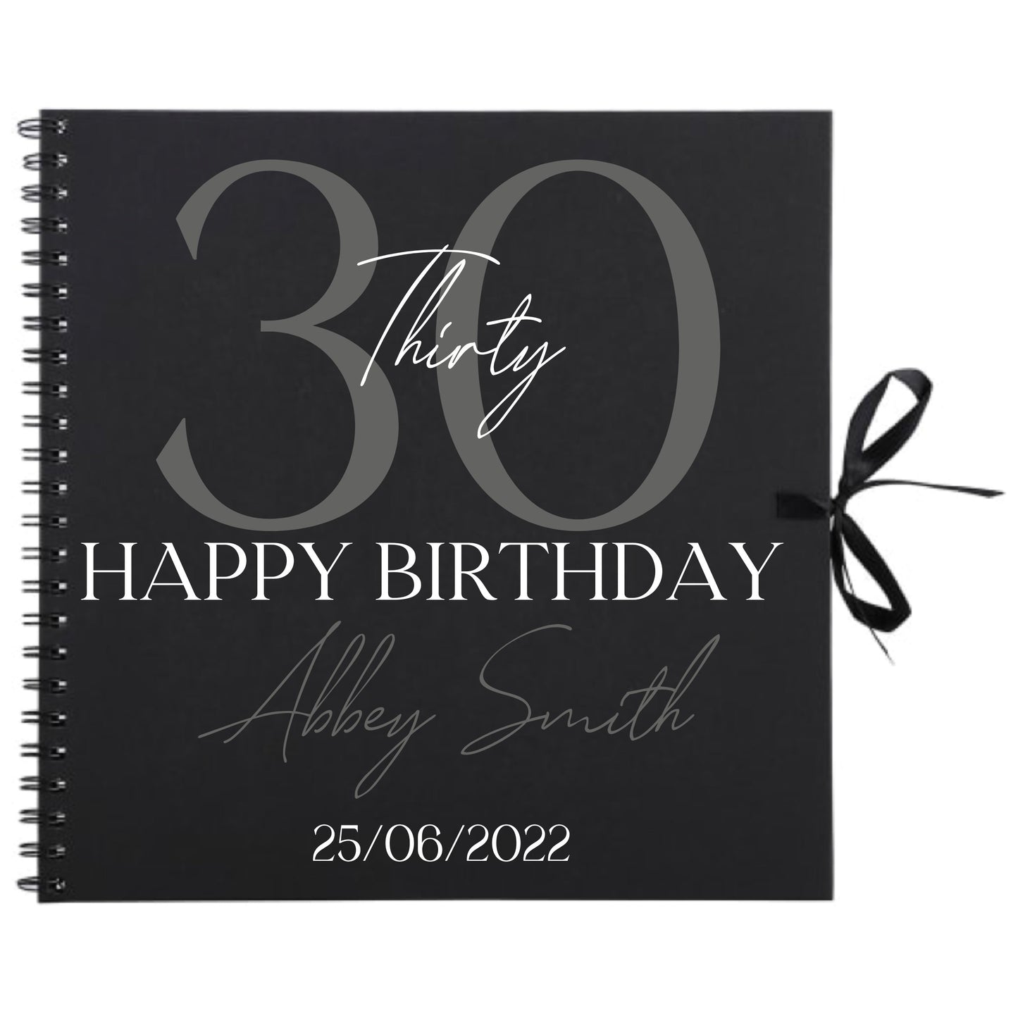 Personalised Birthday Scrapbook | Milestone Guestbook | 18th 21st 30th Birthday Memory Album | Custom Birthday Journal | 30.5 x 30.5cm