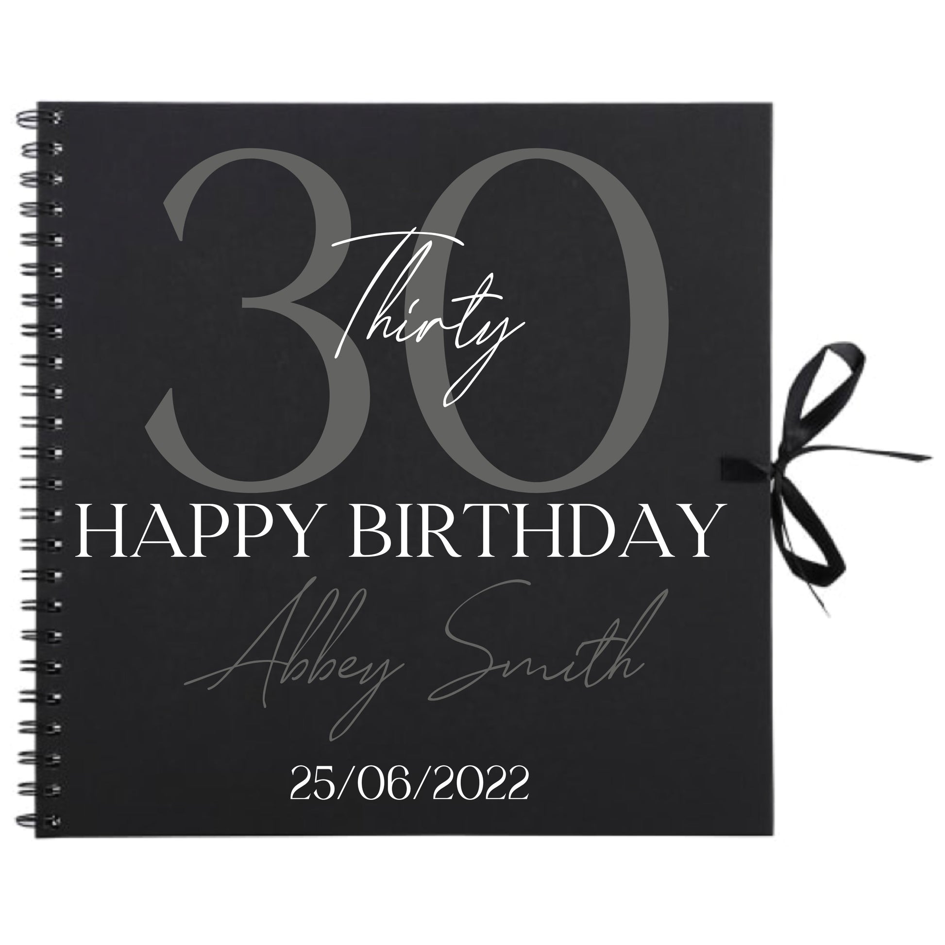 Personalised Birthday Scrapbook | Milestone Guestbook | 18th 21st 30th Birthday Memory Album | Custom Birthday Journal | 30.5 x 30.5cm
