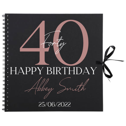 Personalised Birthday Scrapbook | Milestone Guestbook | 18th 21st 30th Birthday Memory Album | Custom Birthday Journal | 30.5 x 30.5cm