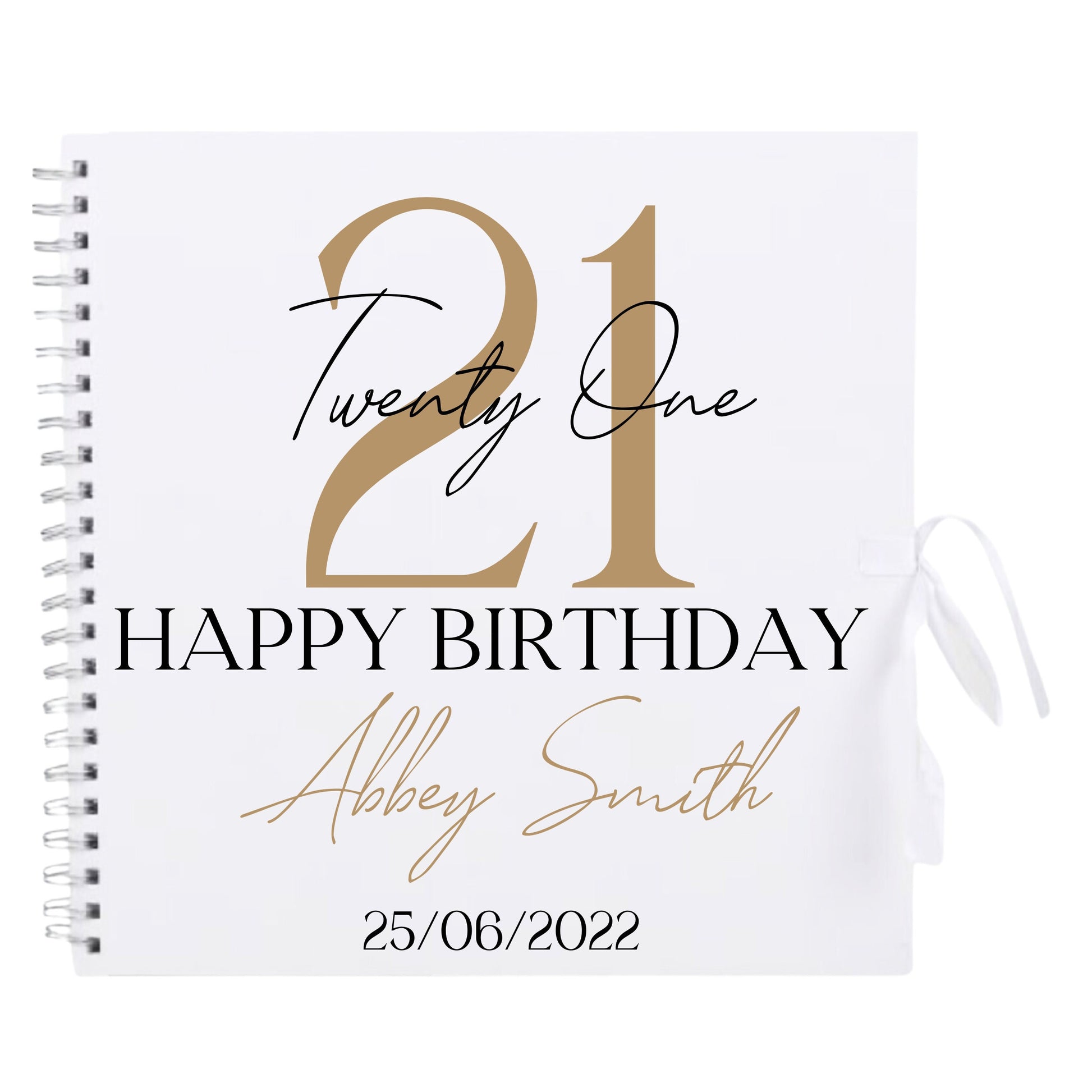 Personalised Birthday Scrapbook | Milestone Guestbook | 18th 21st 30th Birthday Memory Album | Custom Birthday Journal | 30.5 x 30.5 cm