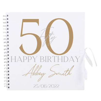 Personalised Birthday Scrapbook | Milestone Guestbook | 18th 21st 30th Birthday Memory Album | Custom Birthday Journal | 30.5 x 30.5 cm