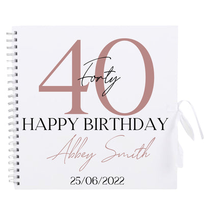 Personalised Birthday Scrapbook | Milestone Guestbook | 18th 21st 30th Birthday Memory Album | Custom Birthday Journal | 30.5 x 30.5 cm