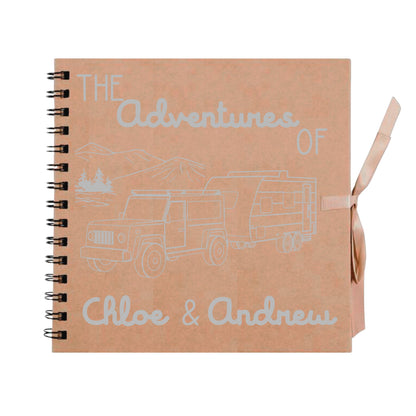 Personalised Caravan Travel Scrapbook | Custom Adventure Journal | Couples Road Trip Photo Album | 20.3 x 20.3cm | 8 x 8 Inch |