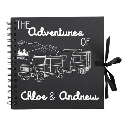 Personalised Caravan Travel Scrapbook | Custom Adventure Journal | Couples Road Trip Photo Album | 20.3 x 20.3cm | 8 x 8 Inch |