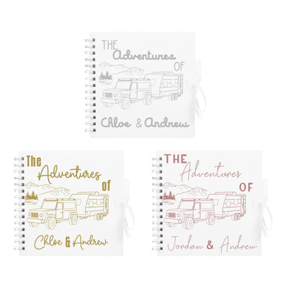 Personalised Caravan Travel Scrapbook | Custom Adventure Journal | Couples Road Trip Photo Album | 20.3 x 20.3cm | 8 x 8 Inch |